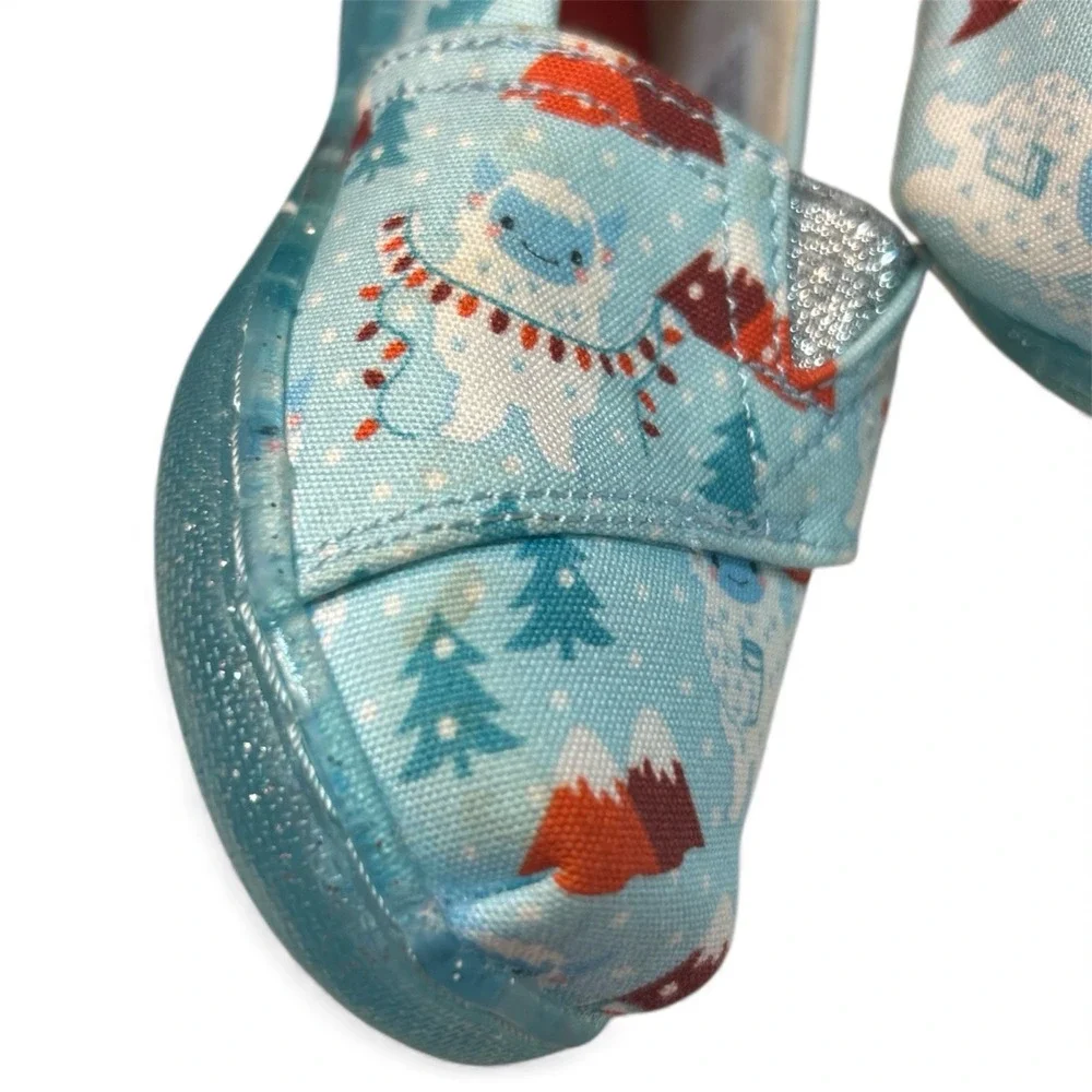 Toms Alpargata Holiday Slip On Flat Girls Blue‎ Flats Casual 10017617T